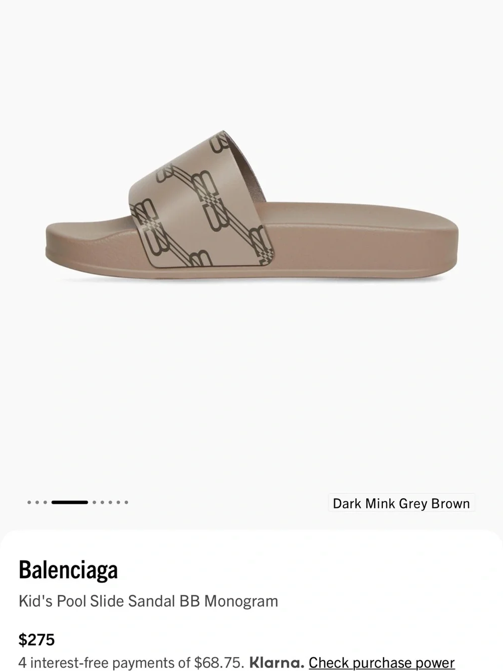 Balenciaga Cream Logo Slide Sandals